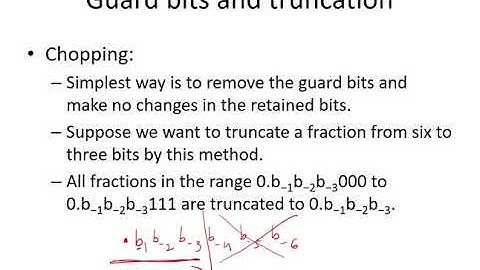 CO16 - Guard bits and truncation