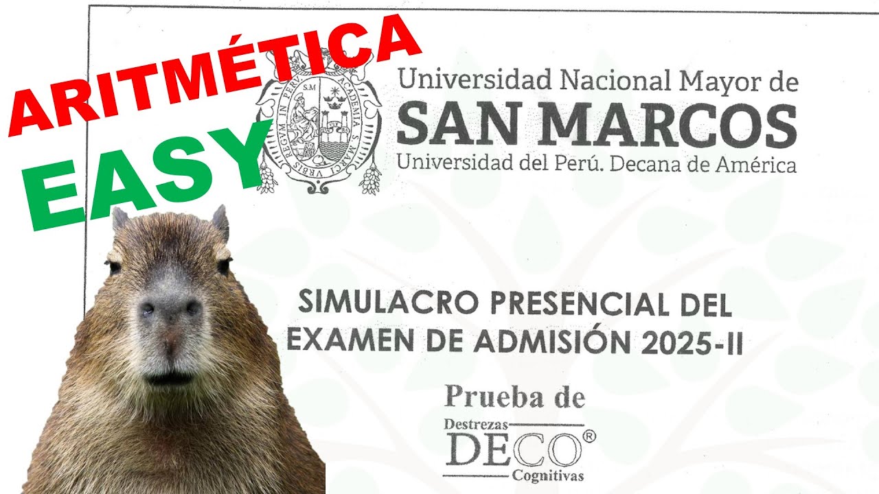 🔴 SOLUCIONARIO SIMULACRO SAN MARCOS 2025 II ONLY ARITMÉTICA YouTube