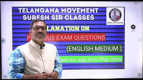 Previous questions and answers explanation || English Medium || Telangana movement || Suresh Sir