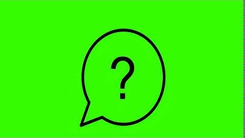 Animated Question Icon on Green Screen