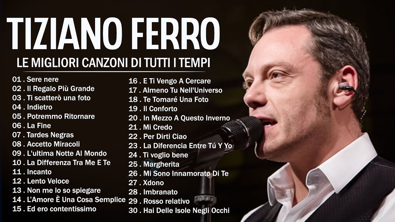 Canzoni Di Successo di Tiziano Ferro   Migliori Canzoni di Tiziano Ferro