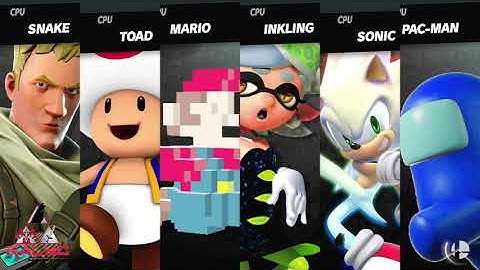 Smash Mods Ultimate:  6 Fighter Free for All Viewer Request