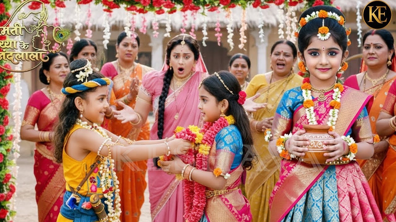 “कान्हा ने राधा को पहनाई प्यार की माला |Shree Krishna Leela | Yashomati Maiyaa Ke Nandlala