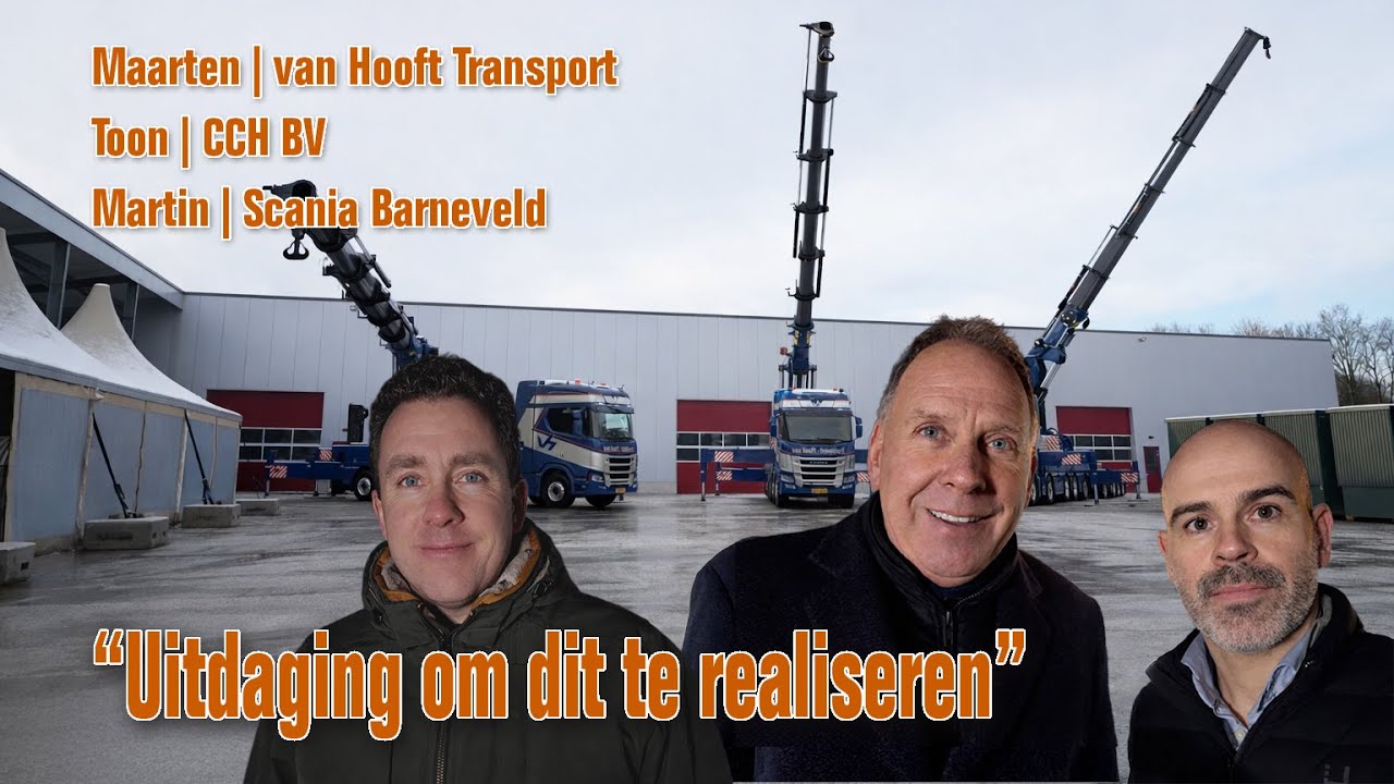 Hoe komt zoiets tot stand? Drie 310tm Erkin kranen op SCANIA vijfassers