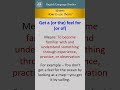 Idiom, Get A (Or The) Feel For (Or Of) Meaning With Example #easyenglisheveryday #dailyuseidioms