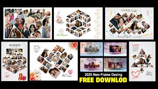 free download collage design | creative photo collage PSD collage photo frame design screenshot 3