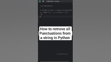 How to Remove Punctuations from String in Python #cswithharsh #pythontutorial #python #shorts