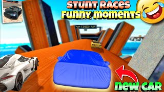 New Stunt races mode funny moments😂||With new car rx7😱||Extreme car driving simulator|| screenshot 5