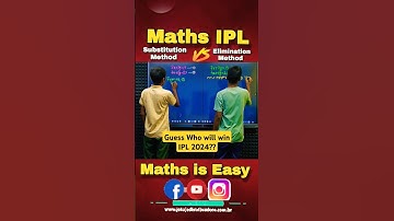 Class 10th Maths Chapter 3| Elimination Method vs Substitution Method #shorts #ytshorts #fun #cbse