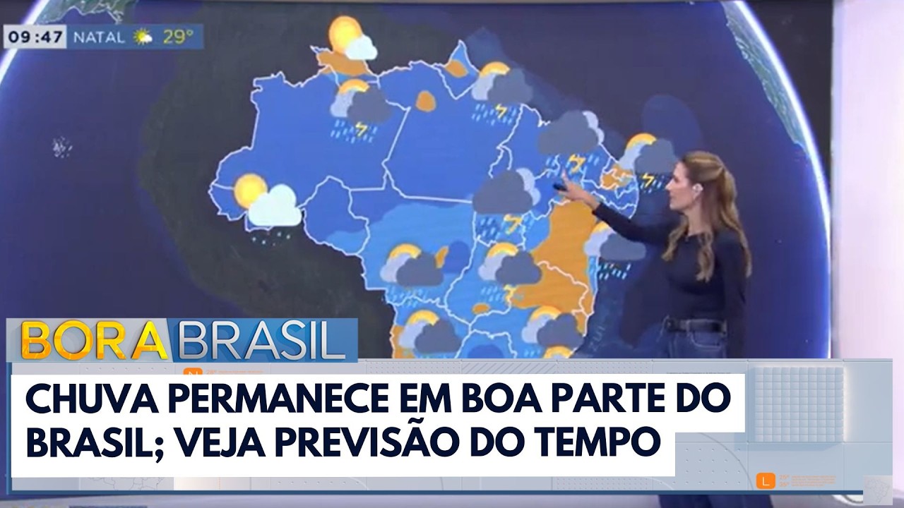 Chuva permanece em boa parte do Brasil; veja previsão do tempo | Bora Brasil