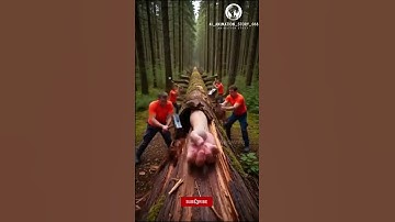 Rescue Ghost Girl from giant tree 🌴#animals #funny #shorts #viralvideo #ai #millionviews