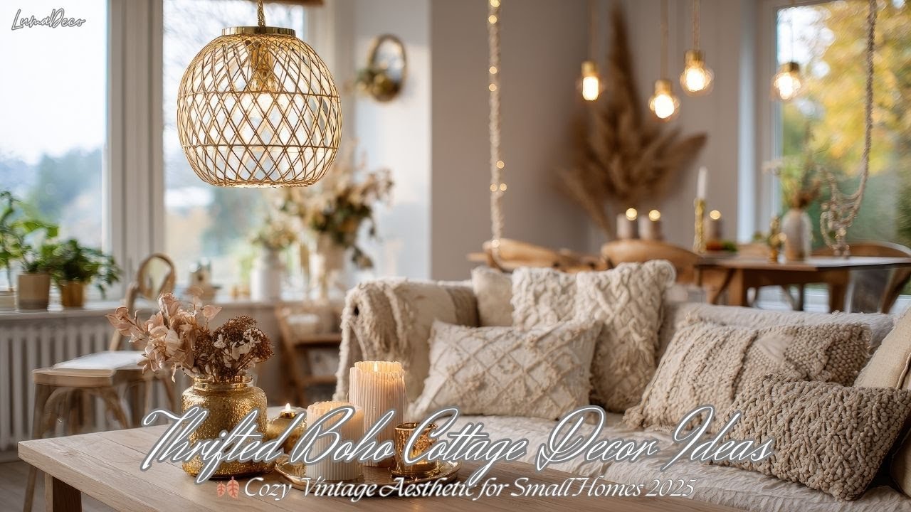 🍂 Boho Cottage Aesthetic 2025 🏡 Cozy Vintage Thrift Home Decor for Small Spaces