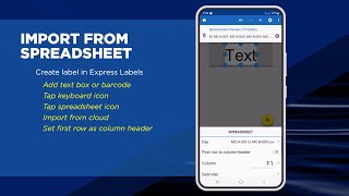 How to Import Data from a Spreadsheet | Brady Express Labels App