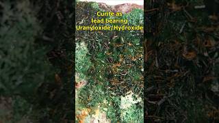 Curite with Torbernite from Swambo Hill #Curite #Torbernite #Uranium #radioactivity
