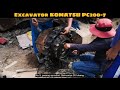 Excavator Komatsu PC200 Tukar Oil Seal Group, Sprocket dan Idler. (Terbaik dari ladang)