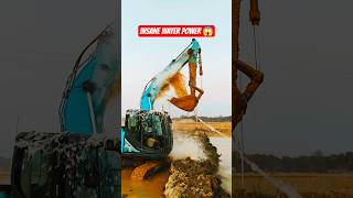 Dangerous Excavator Water Cutting Skills | Mud Loading Machine Working 😱 #shorts #jcbexcavator