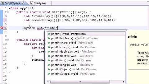 Java Programming Tutorial   34   Table for Multi Arrays