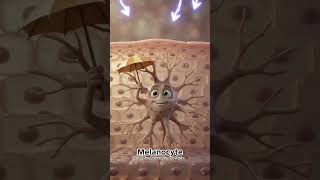 Melanocyte: The Skin Cell That Makes Melanin to Shield You! #Shorts #ScienceTok #Science