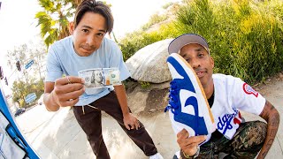 $100 For 100 Kickflips: Dodger Dunks With Atiba Jefferson And Sean Malto