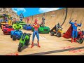 The avengers marvel vs justice league dc comic  racing superheroes challenge in casino track 545