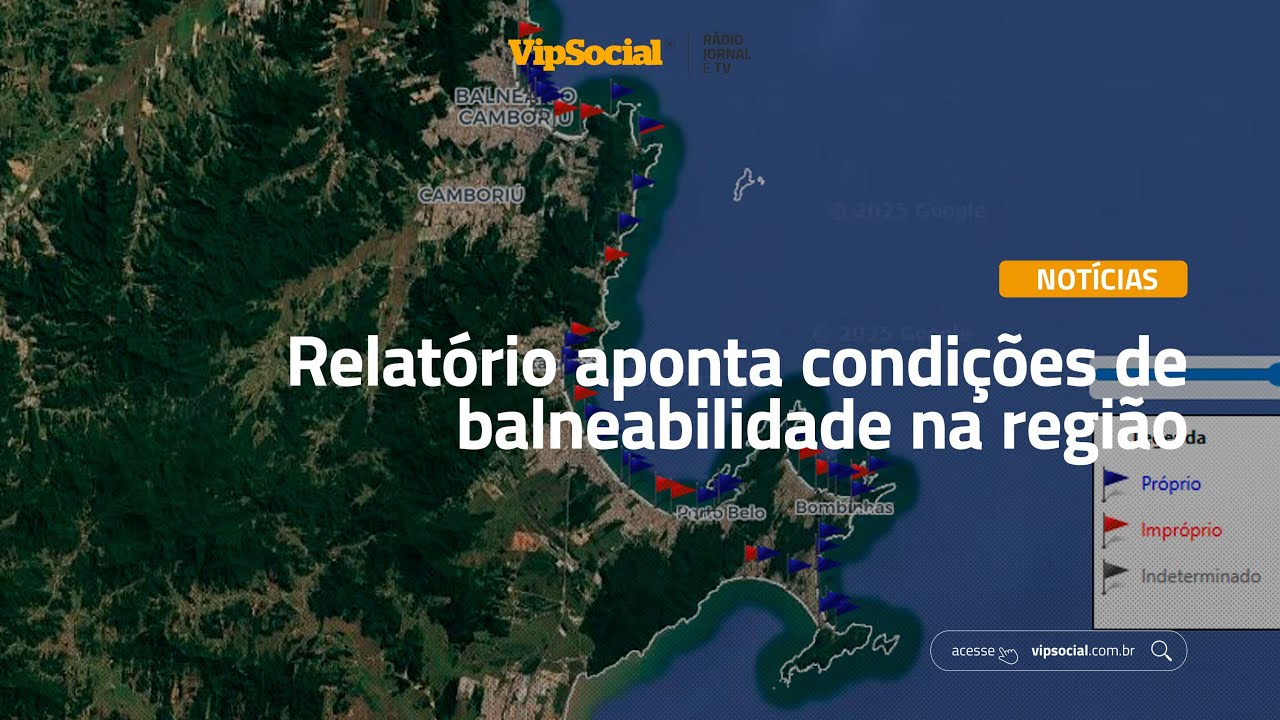 Relatório aponta condições de balneabilidade na região