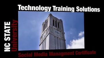 Social Media Management Training at NC State University Technology Training Solutions