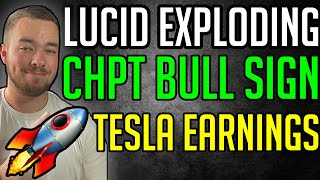 LUCID STOCK ABOUT TO EXPLODE? TESLA EARNINGS! CHARGEPOINT BULL SIGN.