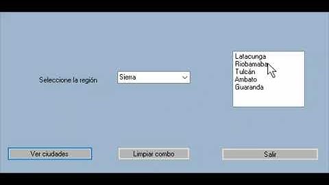 Como usar ComboBox y ListBox en Visual Studio 2017
