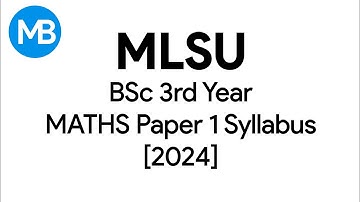 MLSU BSC 3rd year Real Analysis mathematics paper 1 syllabus 2024