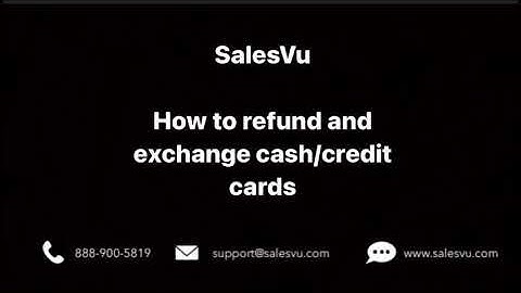 How to process a refund on the SalesVu POS