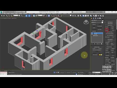 Видео: 3D планировка в 3ds max из плана в AutoCad