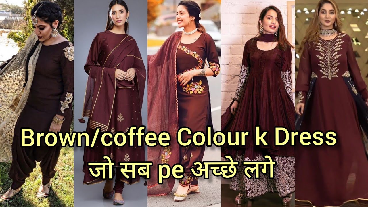 Solid Coffee Color Rayon Kurta Set With Art Silk Dupatta - Idalia Panache  Retail Pvt Ltd - 3170710