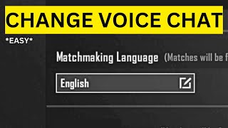 How To Change Voice Chat Language in PUBG Mobile(EASY)