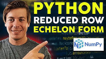 RREF (Reduced Row Echelon Form) Made Easy with Python and Numpy