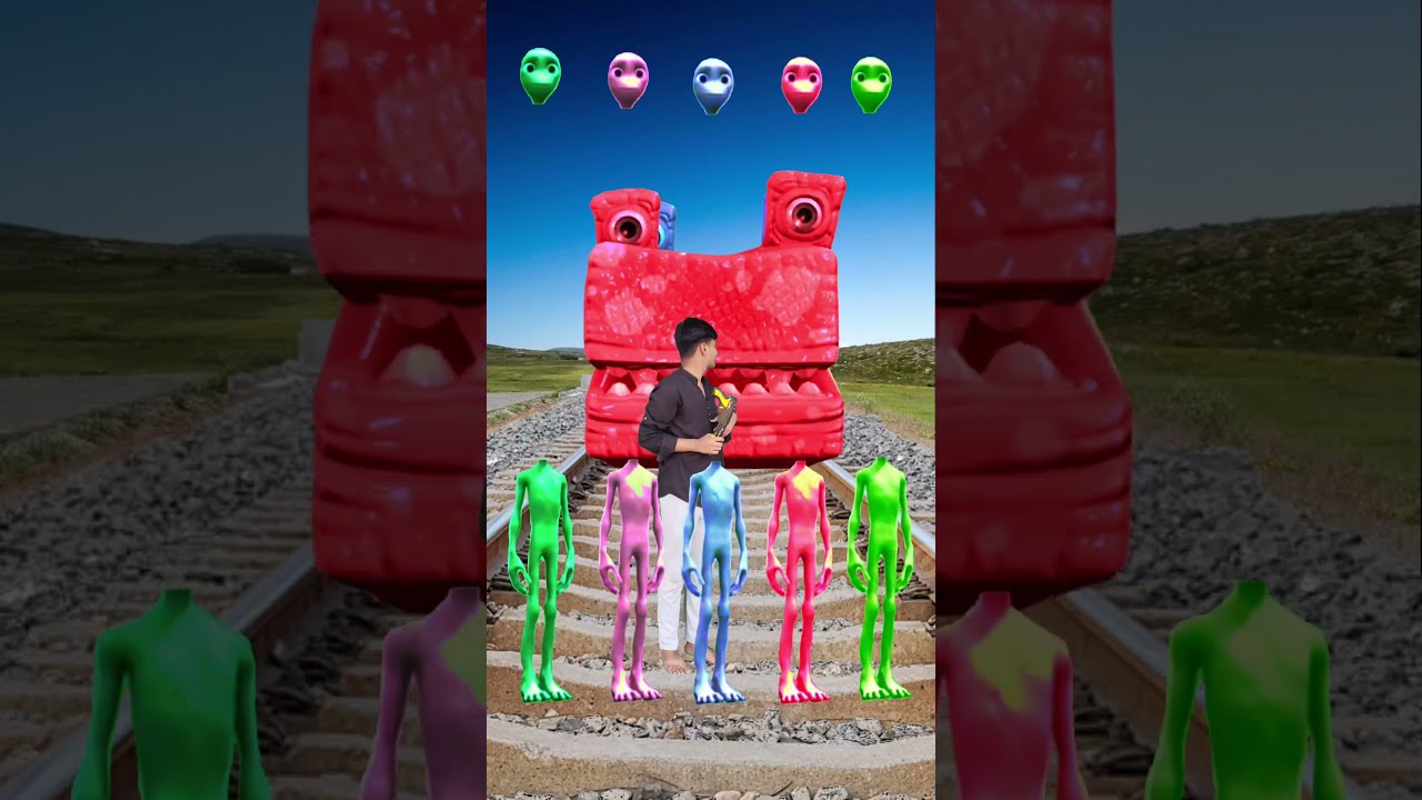 Equal Dame Tu Cosita 5 Different Colors Alien Dance Vs Pac Man Train Driver Tom 