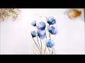 Loose watercolor flowers painting  simple and easy painting  relax and paint