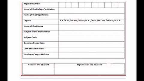 Bharathiar University online exam front page