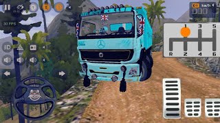 12 Wheeler Stone Transport Truck Driving In Offroad | Bus Simulator Indonesia | Bussid Mod screenshot 4