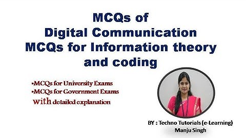 MCQs of Digital Communication | MCQs of unit 5 (Part 2) KEC 601| AKTU practice session