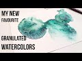 Watercolor abstract with mark making