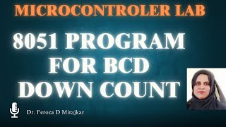 8051 Program for BCD DOWN count