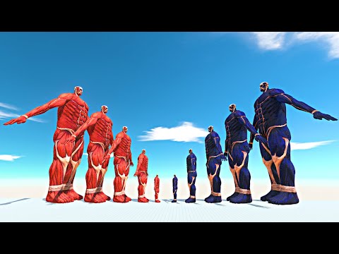 Titan War | Growing Colossal Titan vs Dark Colossal Titan - Animal Revolt Battle Simulator