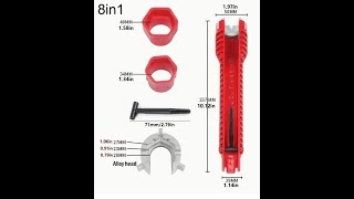 flume wrench:8 In 1 , Sink Faucet Plumbing Tools Wrench,