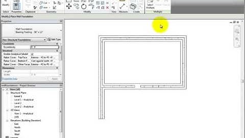 Revit Structure 2012 Tutorial   Creating Wall Foundations   YouTube