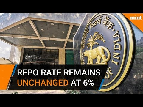 RBI Keeps Repo Rate Unchanged At 6 Percent