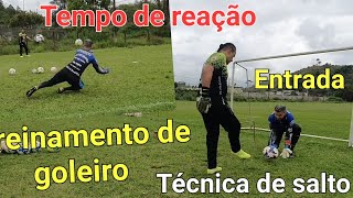 Vista De Alto ângulo De Um Goleiro De Futebol Saltando E Pegando