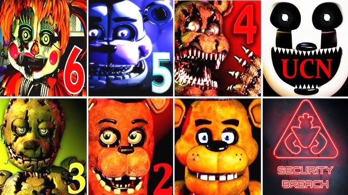 Todos Los Sustos De Five Nights At Freddys 1 2 3 4 5 6