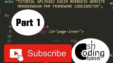 Tutorial aplikasi kasir Berbasis web php Codeigniter dan Android Part 1