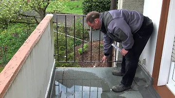 Was tun wenn Wasser auf Balkon steht?