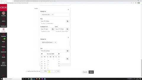 CSUN Accommodations for assignments in Canvas